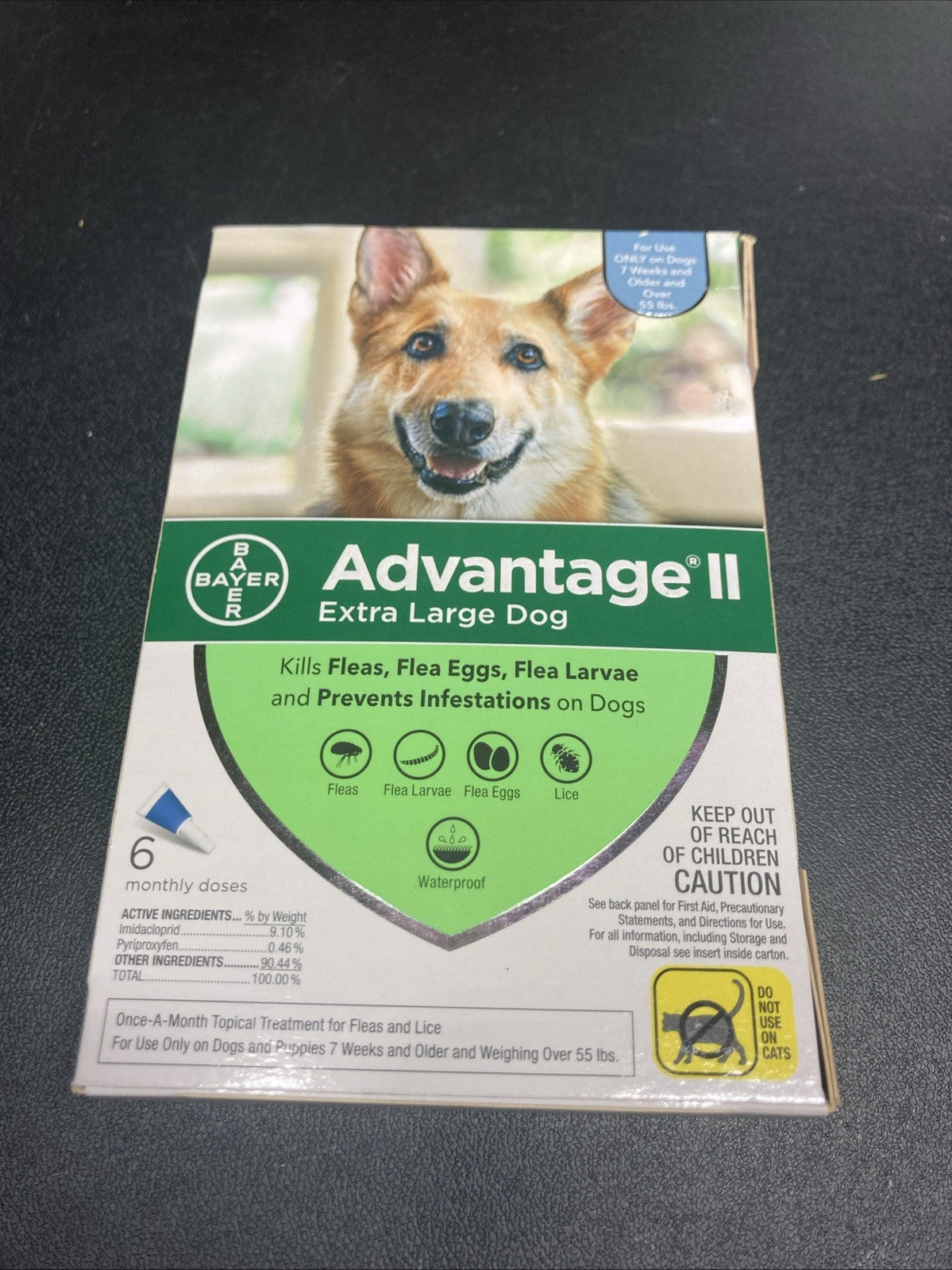 Advantage II Extra Large Dog Flea Treatment Over 55 lbs 6 Pack 6 Month Supply