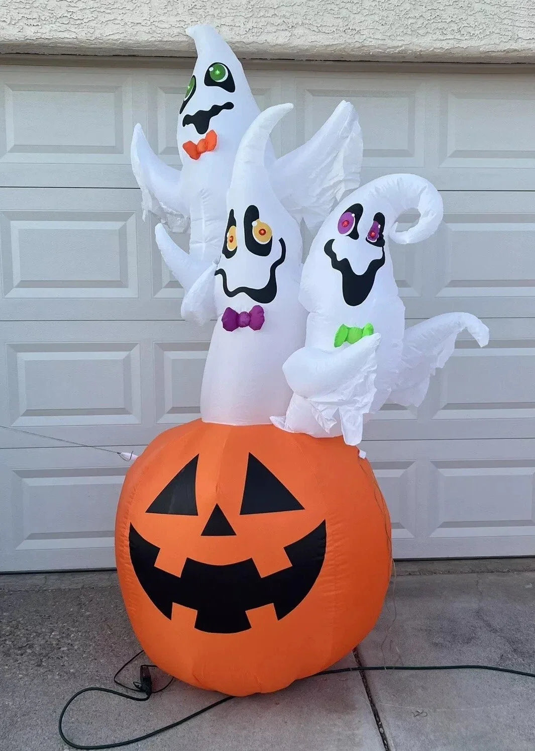7 Ft Airblown Inflatable Ghost Trio Halloween Yard Decoration – Outdoor Lawn Sign