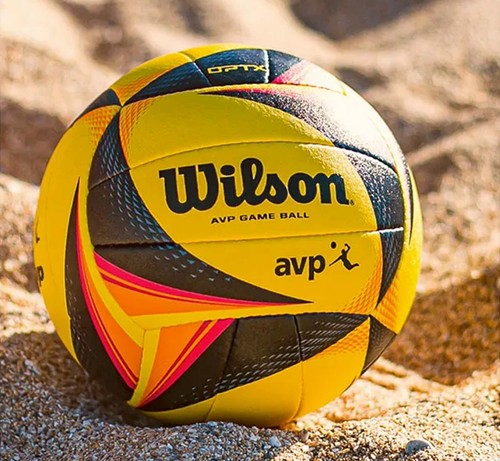 Wilson AVP OPTX Beach Volleyball Official Tour Match Game Ball Black Yellow