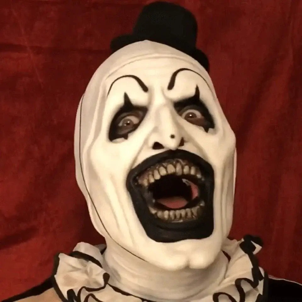 Black Hat Joker Clown Latex Mask