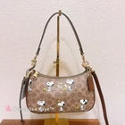 NWT Coach X Peanuts Teri Shoulder Bag Signature Canvas Snoopy Print CBJ88