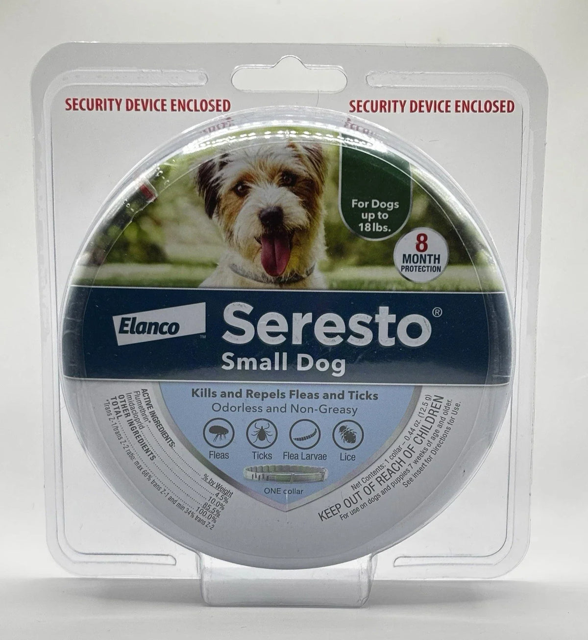 Seresto Flea and Tick Collar for Small Dogs 18 lbs or Less 8 Month Protection