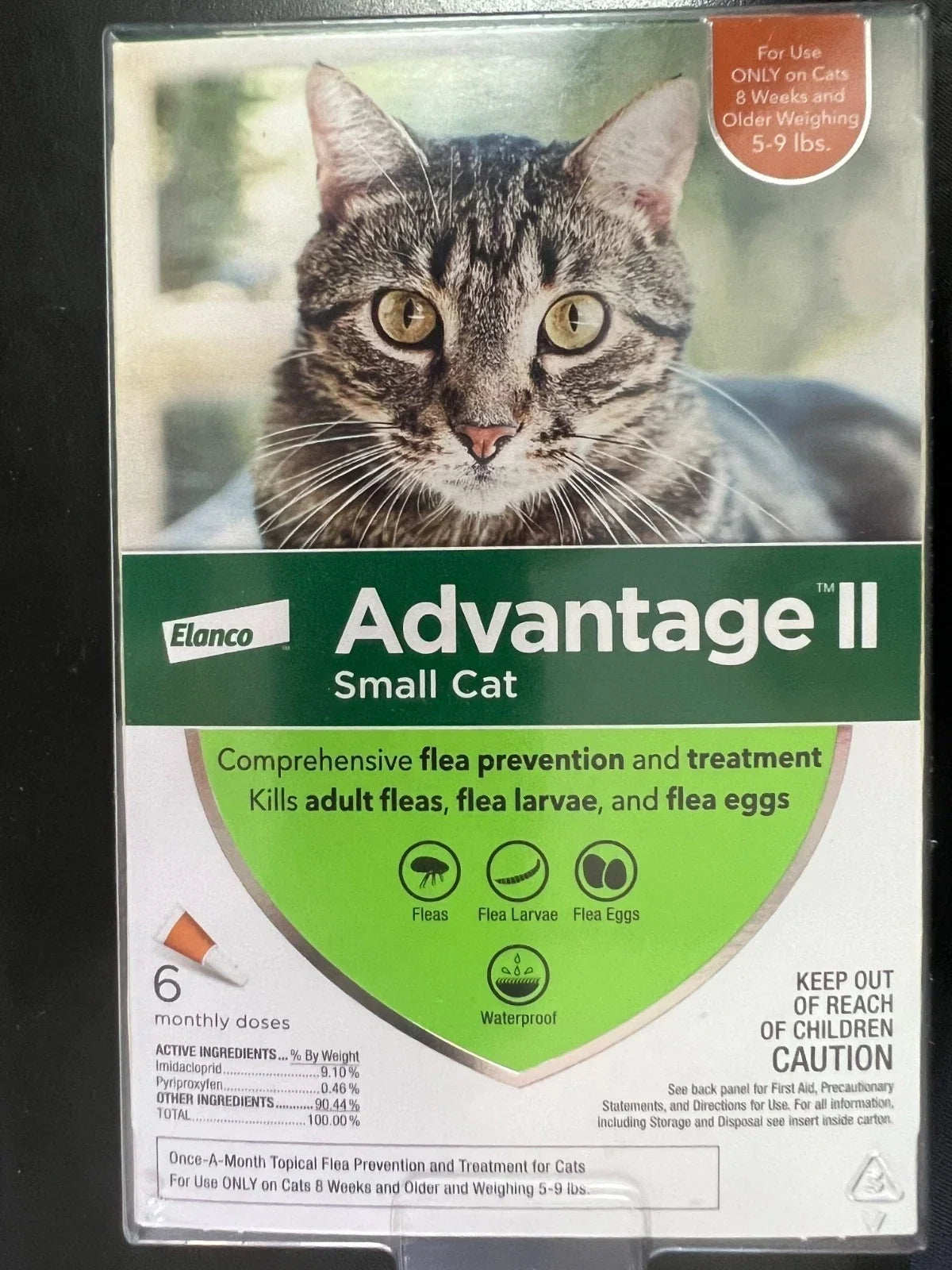 Elanco Advantage II Small Cat Flea Treatment 5-9 lbs 6 Doses 6 Month Supply