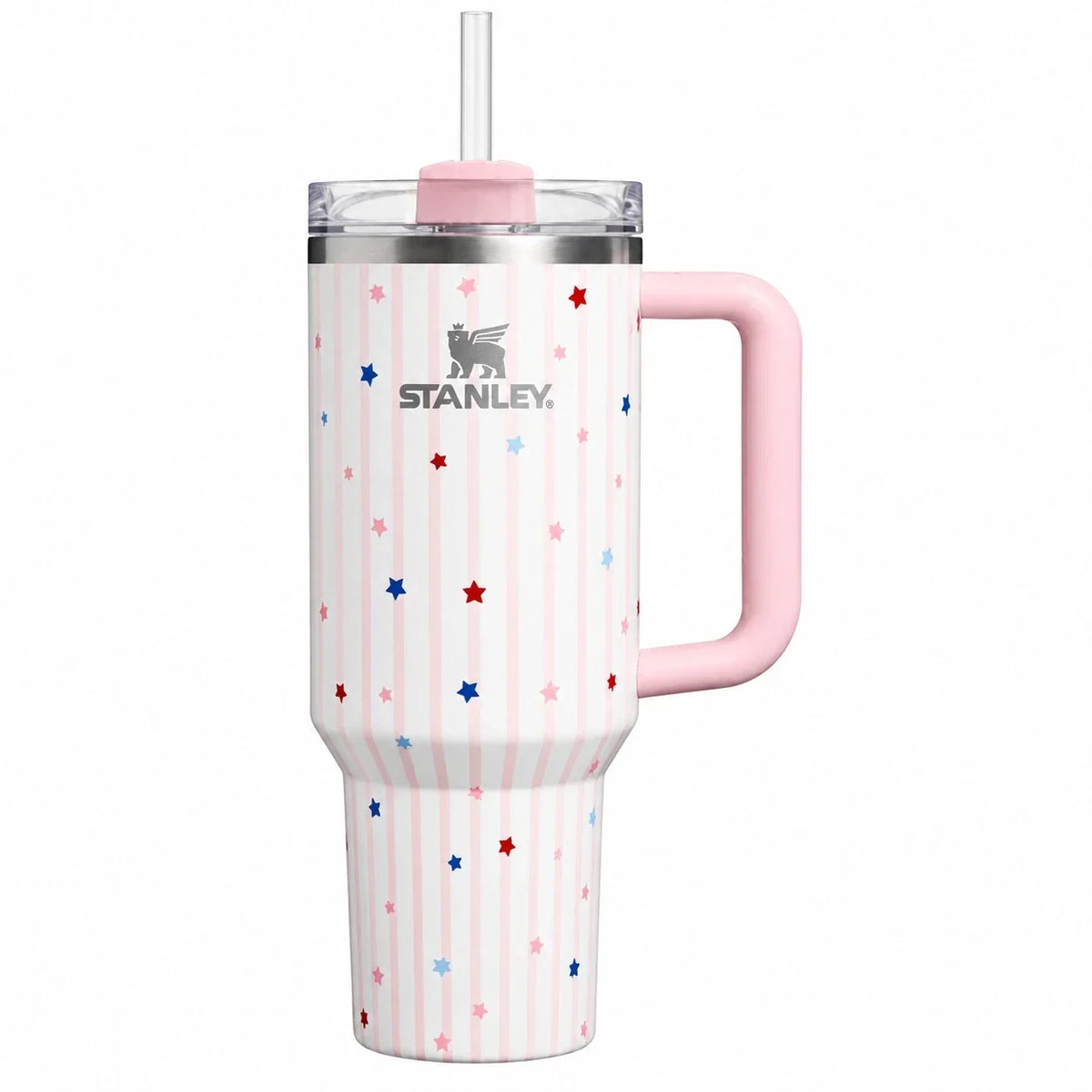 Stanley Quencher H2.0 FlowState 40oz Flamingo Pink Stainless Steel Tumbler