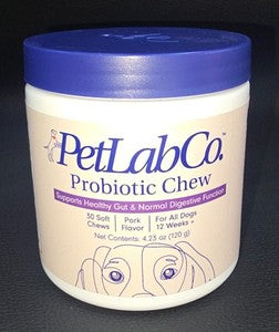 PetLab Co Probiotic Soft Chews for Dogs Pork Flavor 30 Count Expired 03/2026