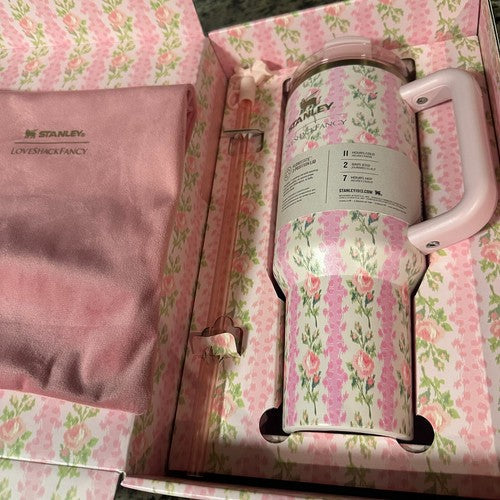 Stanley x LoveShackFancy 40oz Quencher Tumbler Blooming Heirloom
