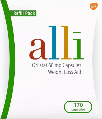 alli Weight Loss Pills Orlistat 60mg Capsules 170 Count OTC Diet Aid