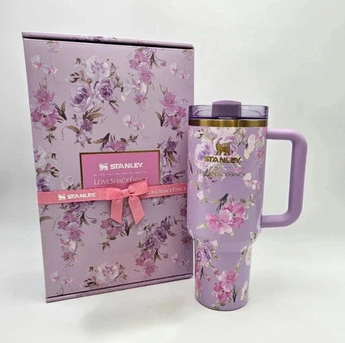Stanley x LoveShackFancy Happy Thoughts Quencher 40oz Rosa Beaux Purple